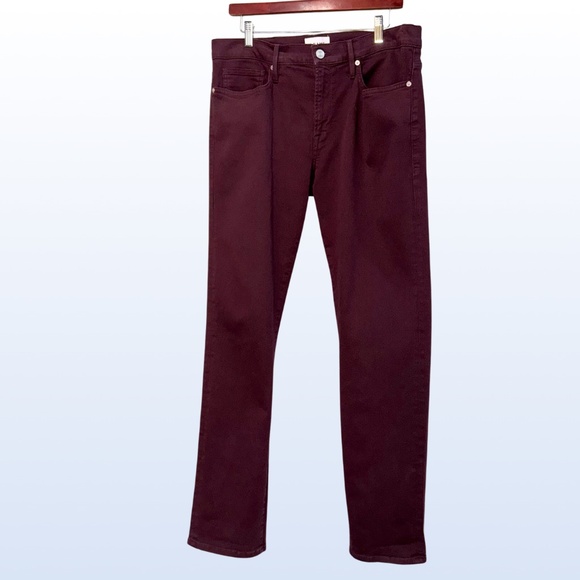 FRAME Men's L'Homme Slim Fit Jeans in Garage Maroon - 36 - Picture 13 of 14